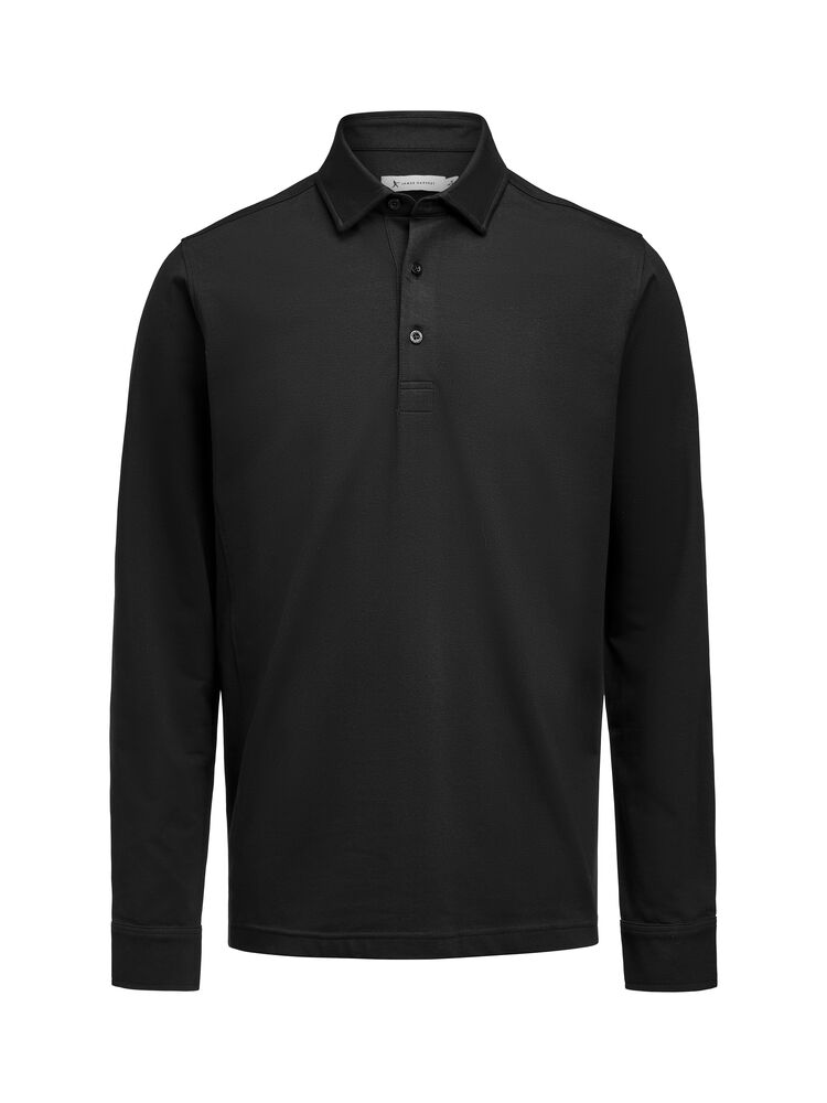 James Harvest American Supreme Polo L/S Polo Herren 2115007 Schwarz