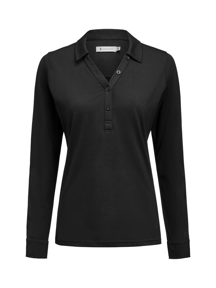 James Harvest American Supreme Polo L/S Damen 2125043 Schwarz