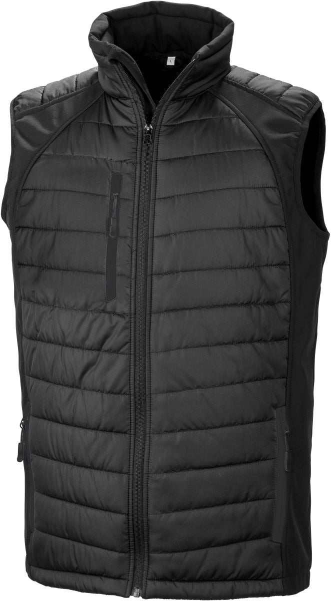 Result Recycled Compass Padded Softshell Gilet R238X black/black