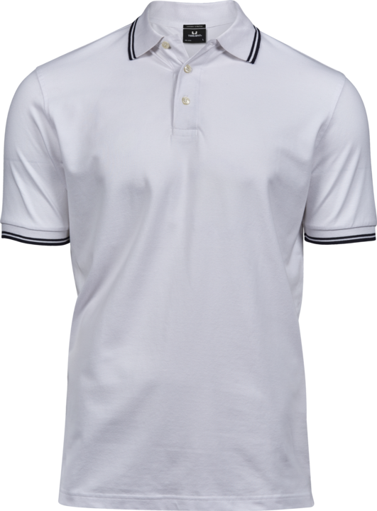 Luxury Stripe Stretch Polo 1407